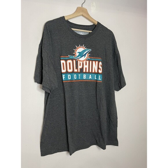 NFL Miami Dolphins Football Short Sleeve Men XXL Gray Heather Tshirt Tee - Picture 2 of 4